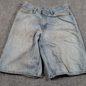 Polo Jeans Co Shorts Mens 32 Blue Denim RL Hayden Long Relaxed *DISTRESSED READ